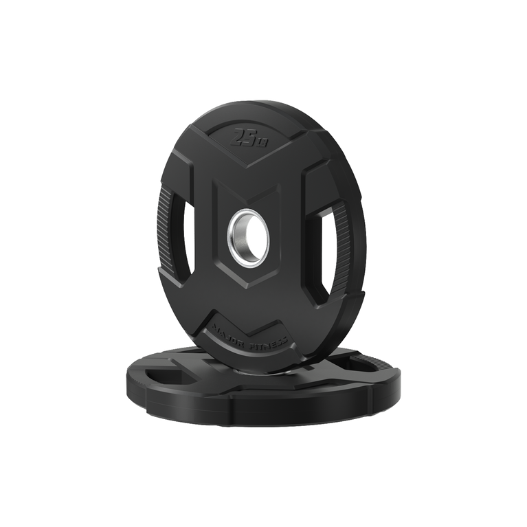 Major Fitness Rubber Coated Olympic Cast Iron Grip Plates