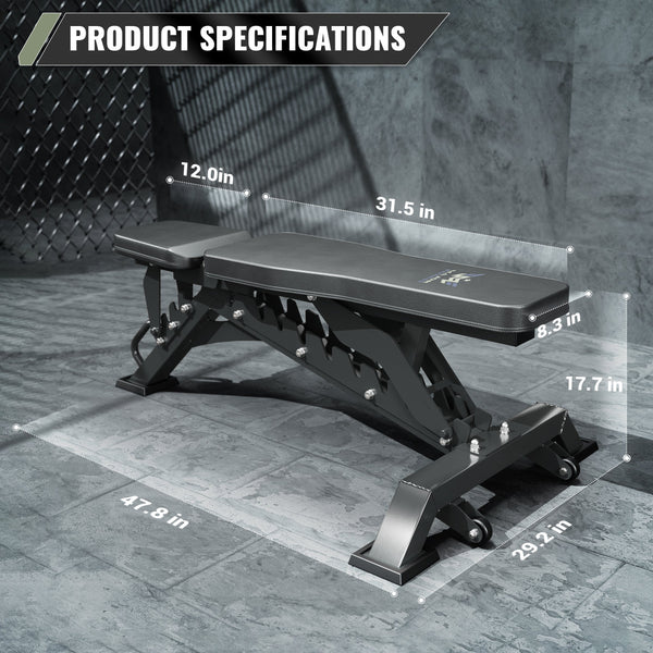 Major Fitness Adjustable Bench | 590KG Capacity Weight Bench PLT01