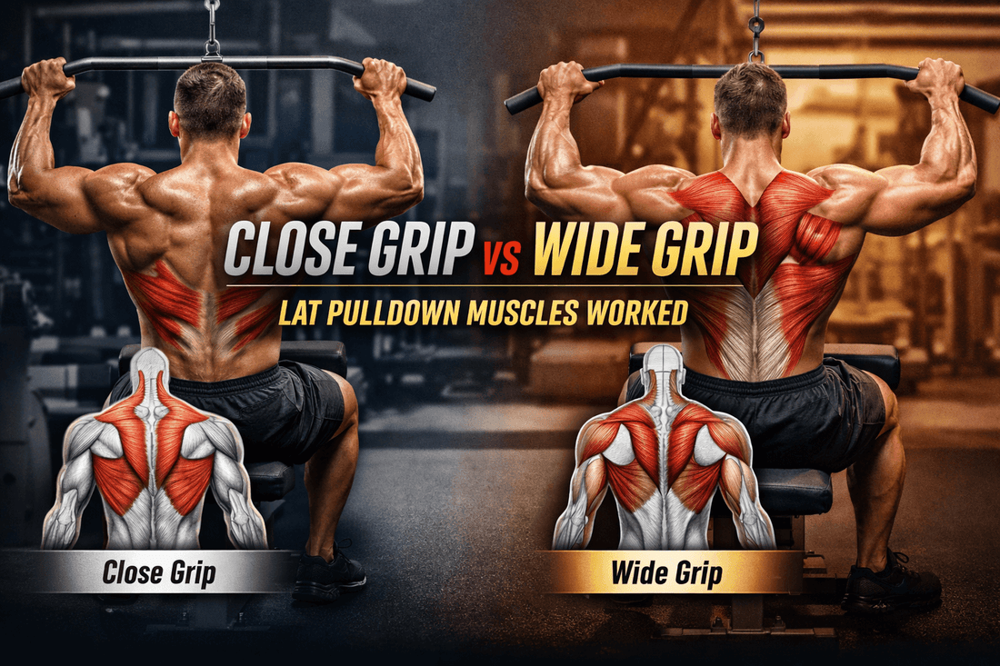 Close Grip vs Wide Grip Lat Pulldown Muscles Worked - Major Fitness AU Blog