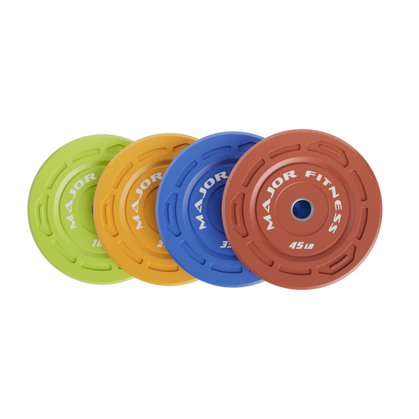 Major Fitness Color Grip Low Bounce Bumper Plates
