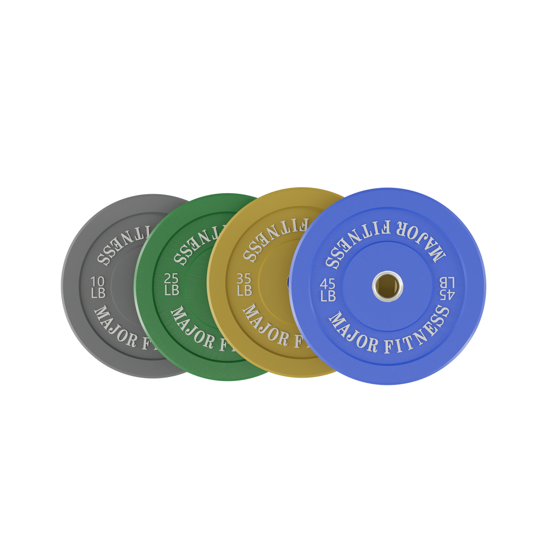 Major Fitness Low Bounce Bumper Plates Olympic Weight Plates 104KG Set