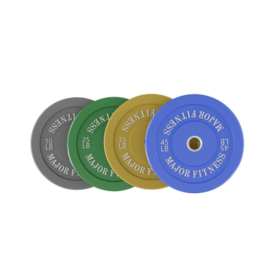 Major Fitness Low Bounce Bumper Plates Olympic Weight Plates 104KG Set