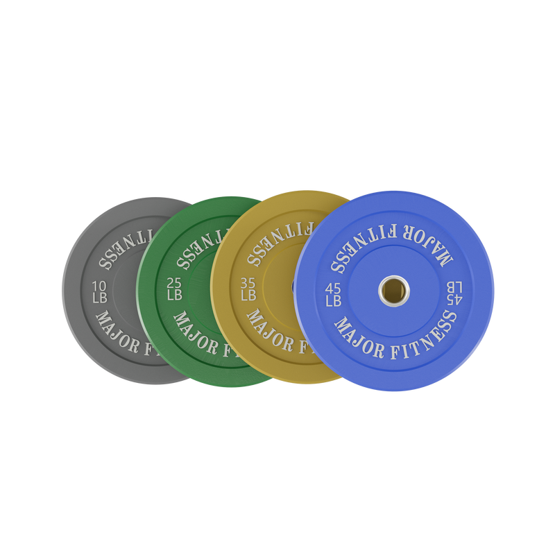 Major Fitness Low Bounce Bumper Plates Olympic Weight Plates 104KG Set