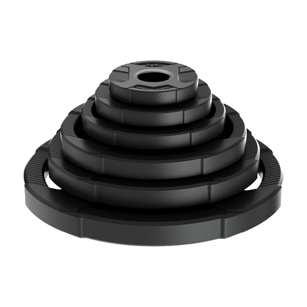 Major Fitness Rubber Coated Olympic Cast Iron Grip Plates
