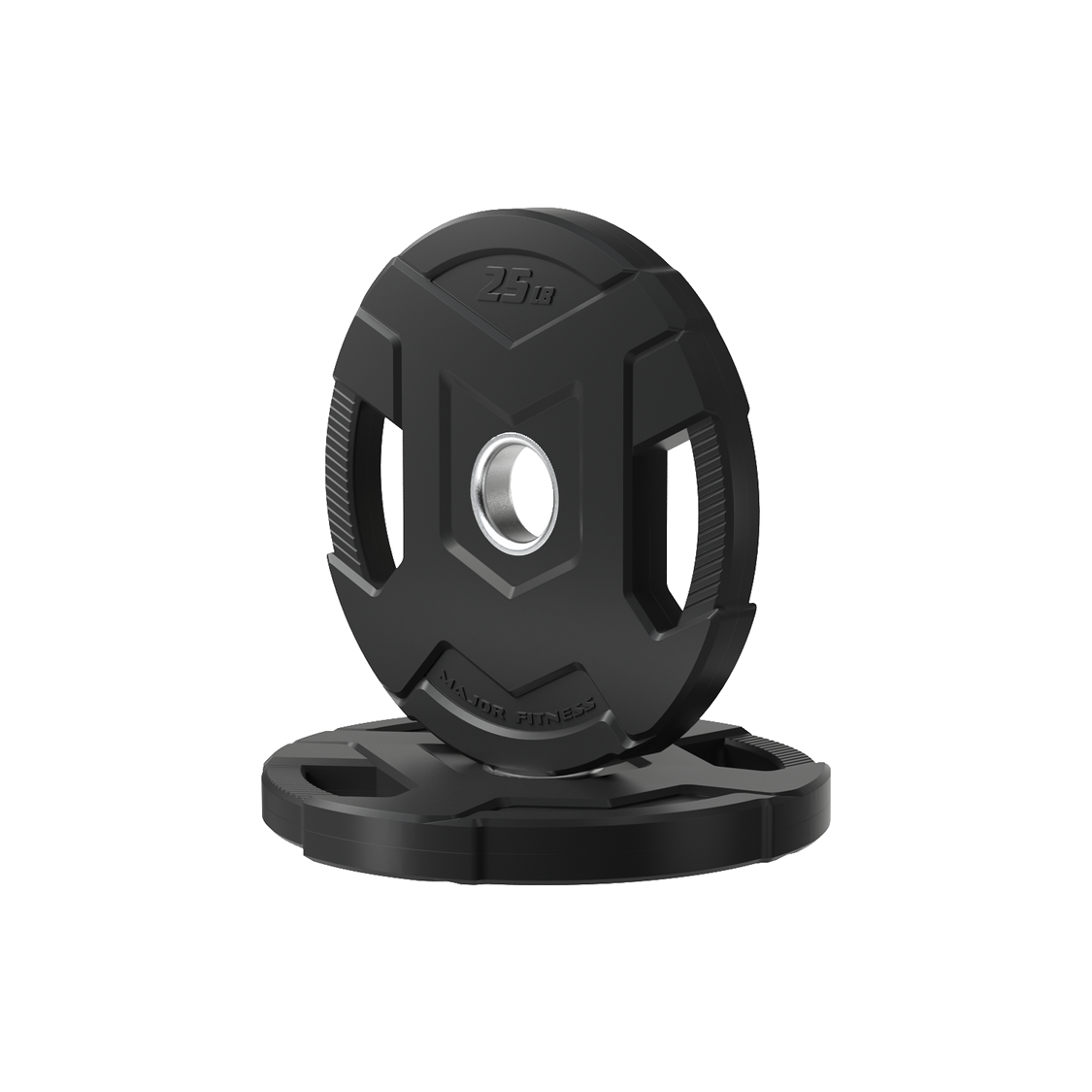 Major Fitness Rubber Coated Olympic Cast Iron Grip Plates