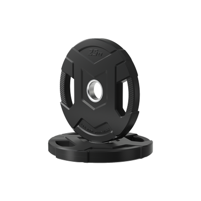 Major Fitness Rubber Coated Olympic Cast Iron Grip Plates