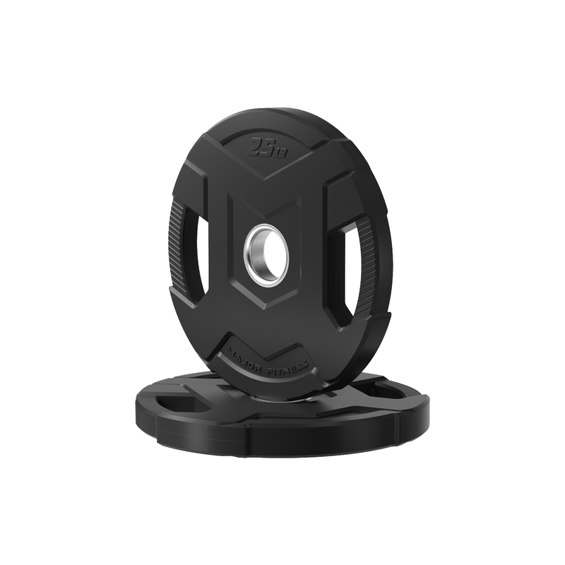 Major Fitness Rubber Coated Olympic Cast Iron Grip Plates