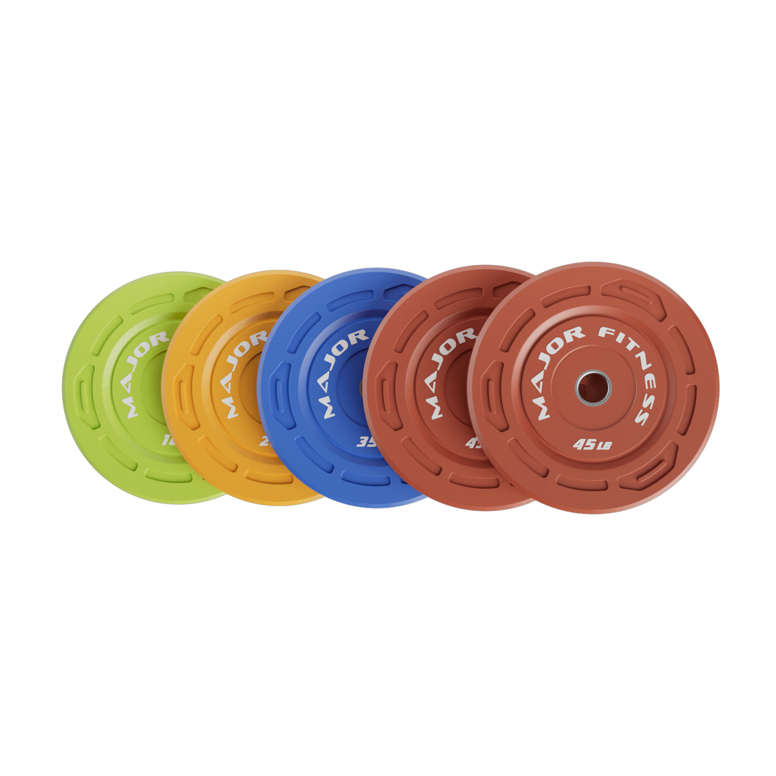 Major Fitness Color Grip Low Bounce Bumper Plates