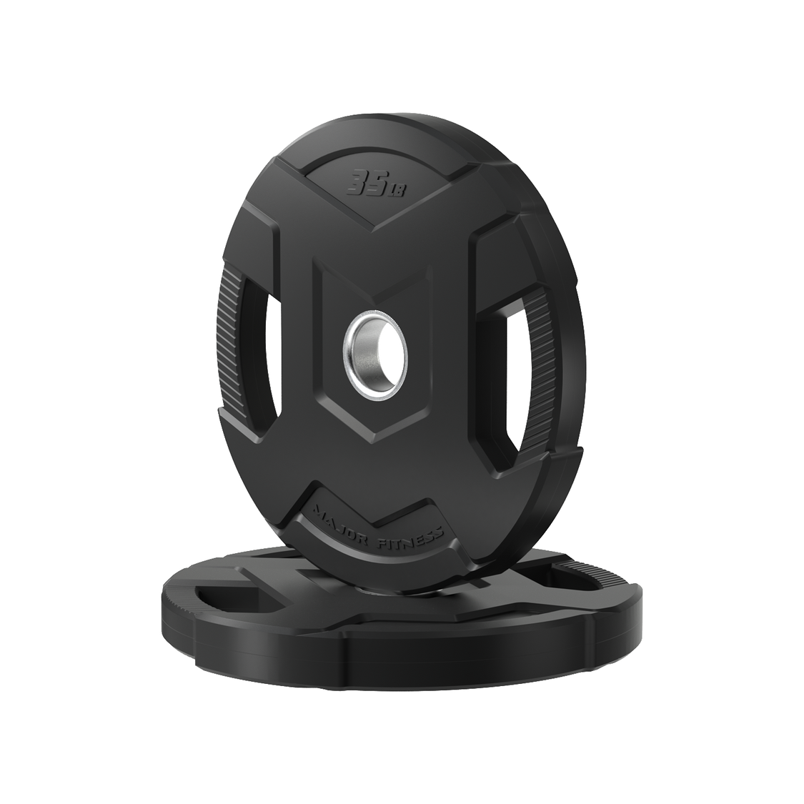 Major Fitness Rubber Coated Olympic Cast Iron Grip Plates