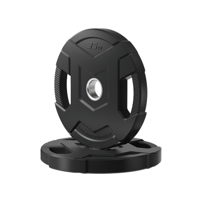 Major Fitness Rubber Coated Olympic Cast Iron Grip Plates