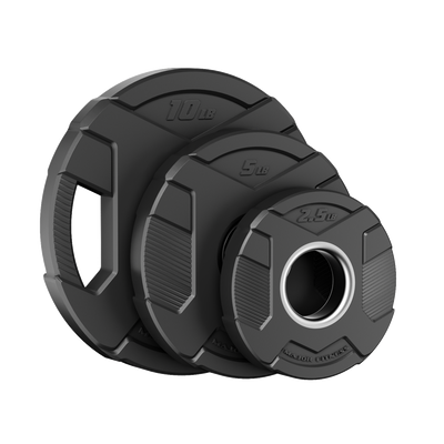 Major Fitness Rubber Coated Olympic Cast Iron Grip Plates