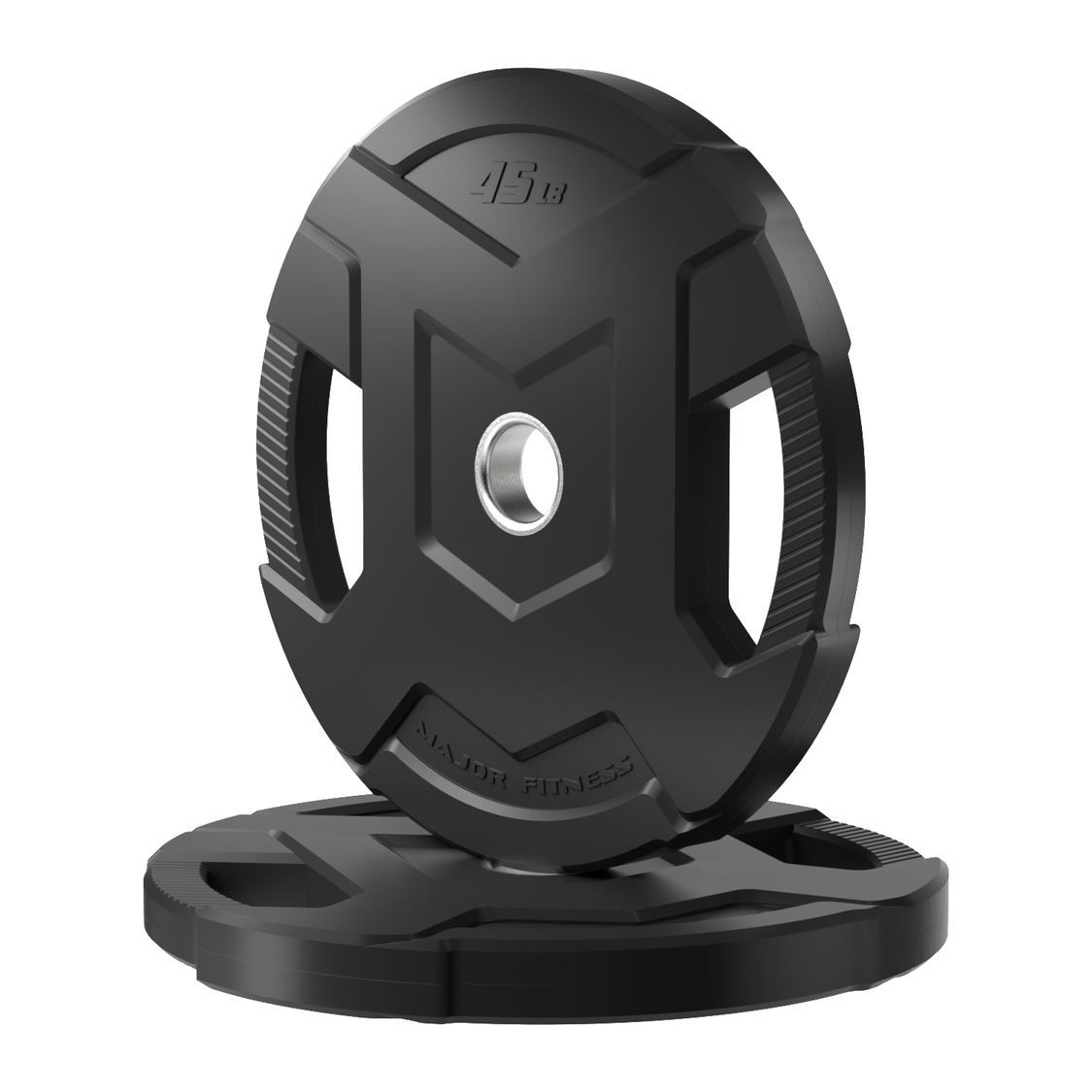 Major Fitness Rubber Coated Olympic Cast Iron Grip Plates