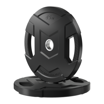 Major Fitness Rubber Coated Olympic Cast Iron Grip Plates