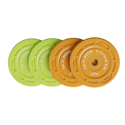 Major Fitness Color Grip Low Bounce Bumper Plates