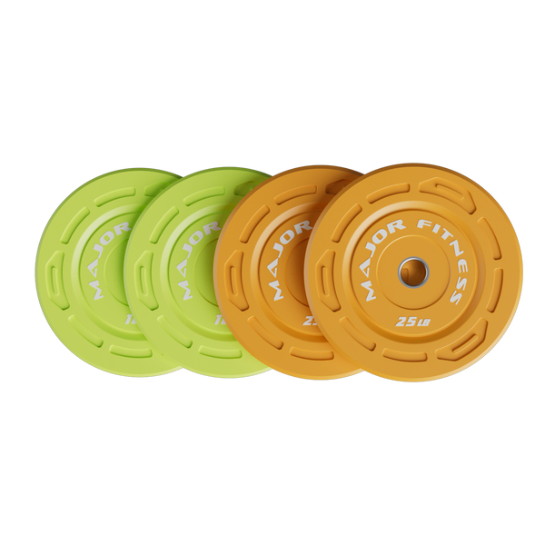 Major Fitness Color Grip Low Bounce Bumper Plates
