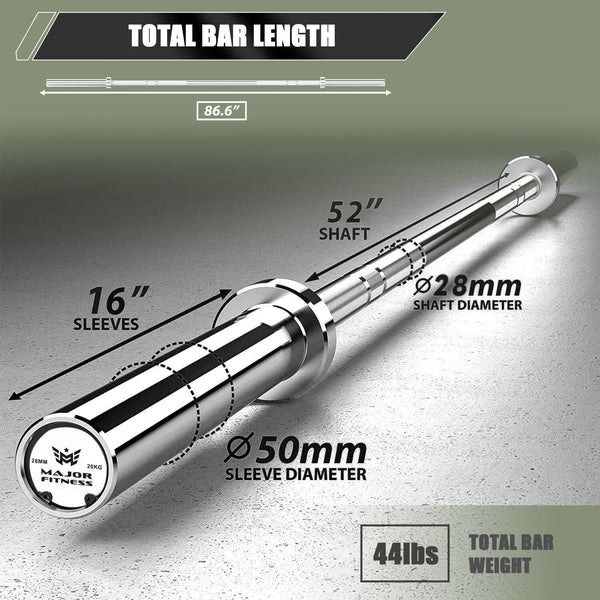 Major Fitness 220CM 20KG Home Gym Barbell
